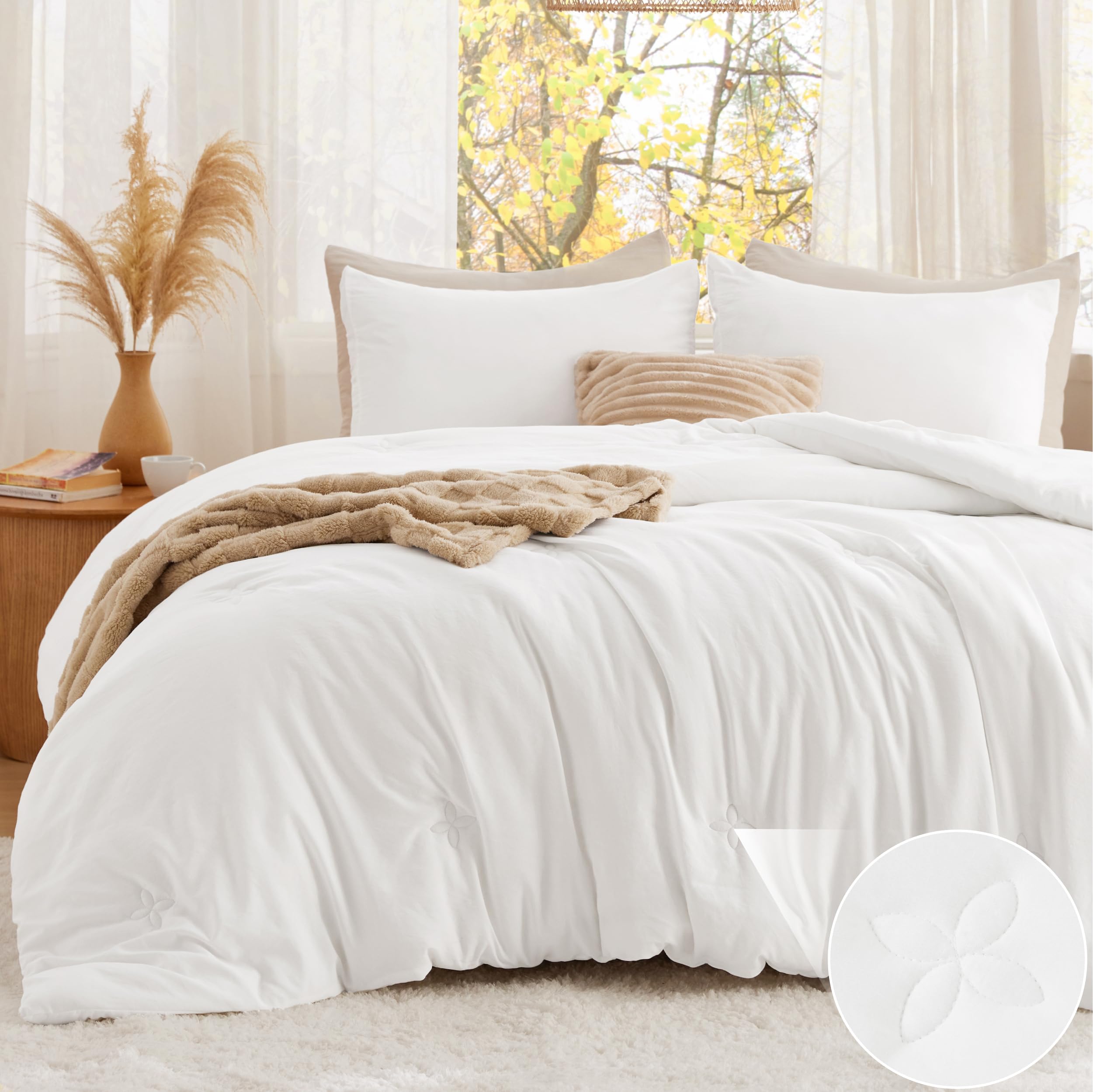 Bedsure couette face complète montrant design élégant et confort immédiat