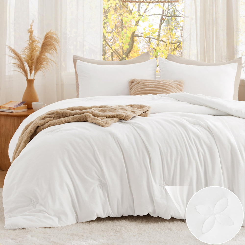 Bedsure couette face complète montrant design élégant et confort immédiat