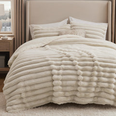 Bedsure couette king beige vue d'ensemble apportant chaleur et confort