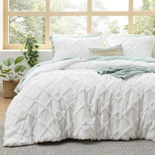 Bedsure couette queen face entière, style boho et finition soignée