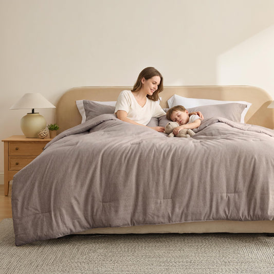 Bedsure couette face entière montrant couverture généreuse et confort