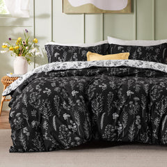 Bedsure couette face fleurie montrant motif botanique et élégance décorative