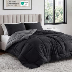 Bedsure vue avant de la couette king en emballage pratique et design