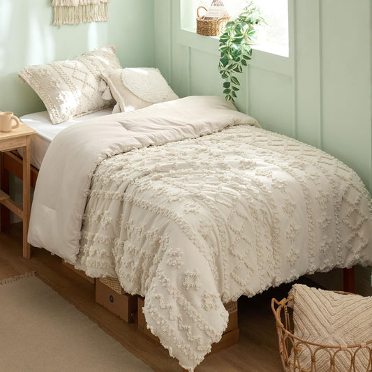 Bedsure couette vue avant montrant le design boho et l’élégance