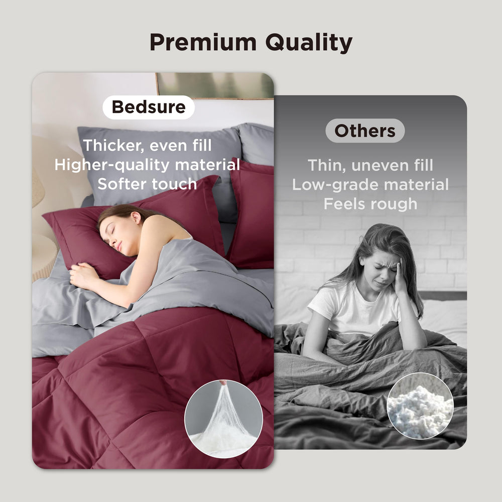 Bedsure gros plan sur la couette montrant la texture douce et moelleuse