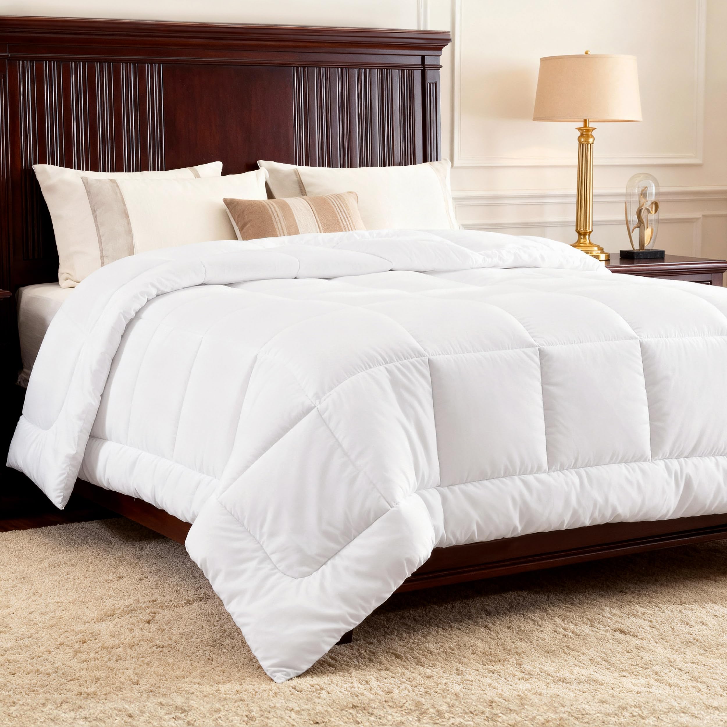 Bedsure couette king emballage face montrant taille et couleur pratique