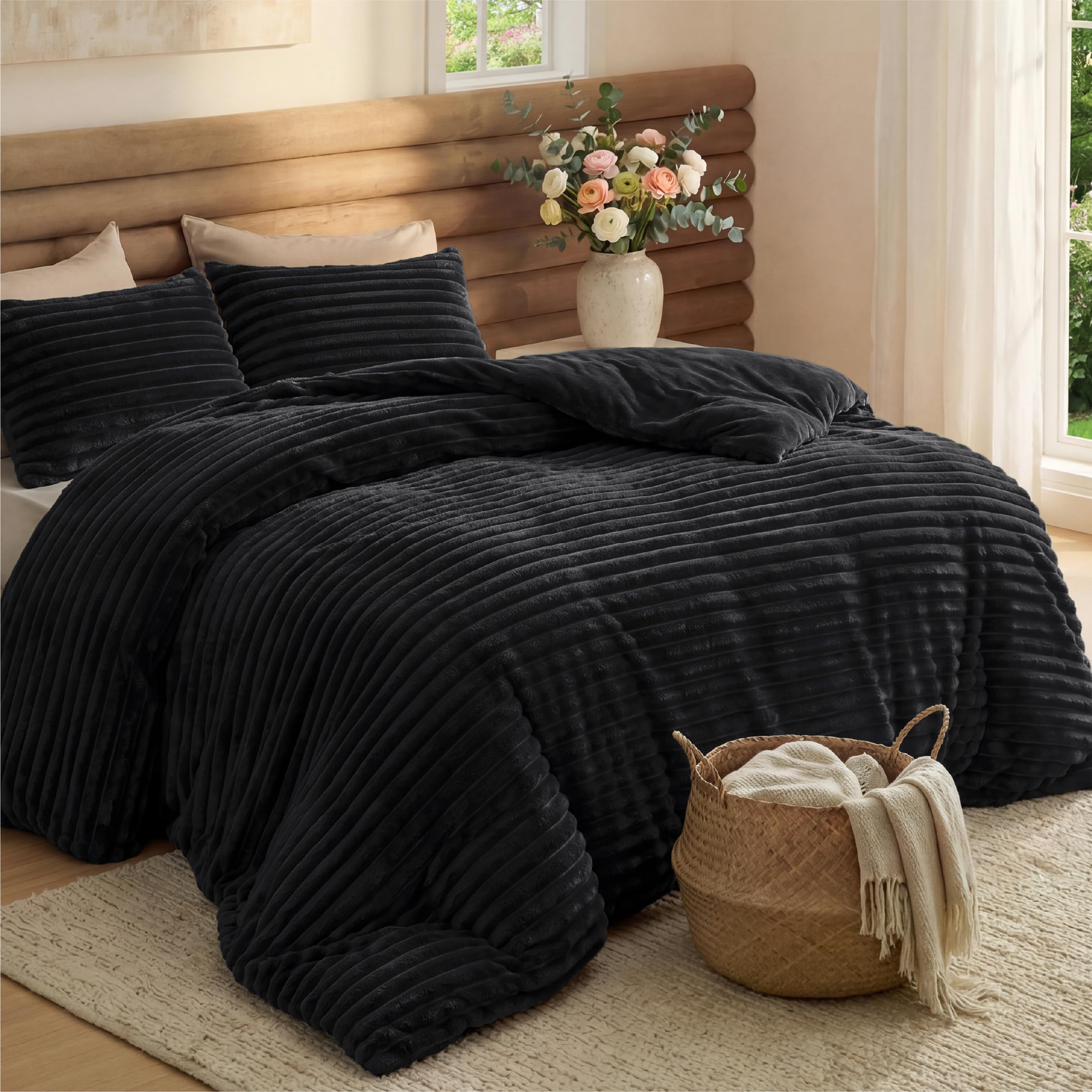 Bedsure couette king vue de face offrant chaleur et confort élégant