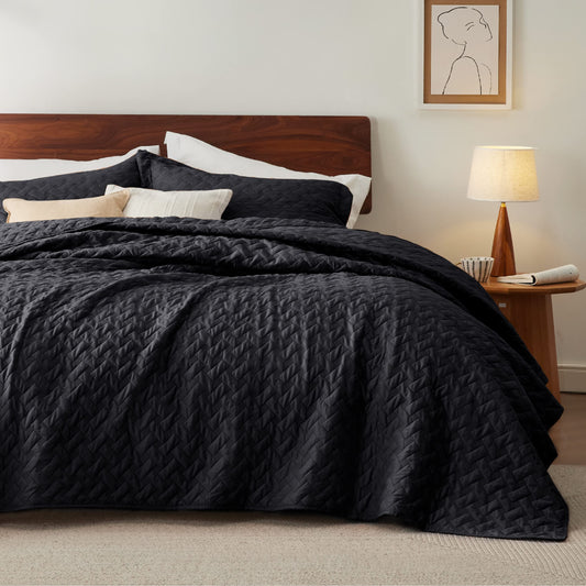 Bedsure couette king face avant montrant finition élégante et confort