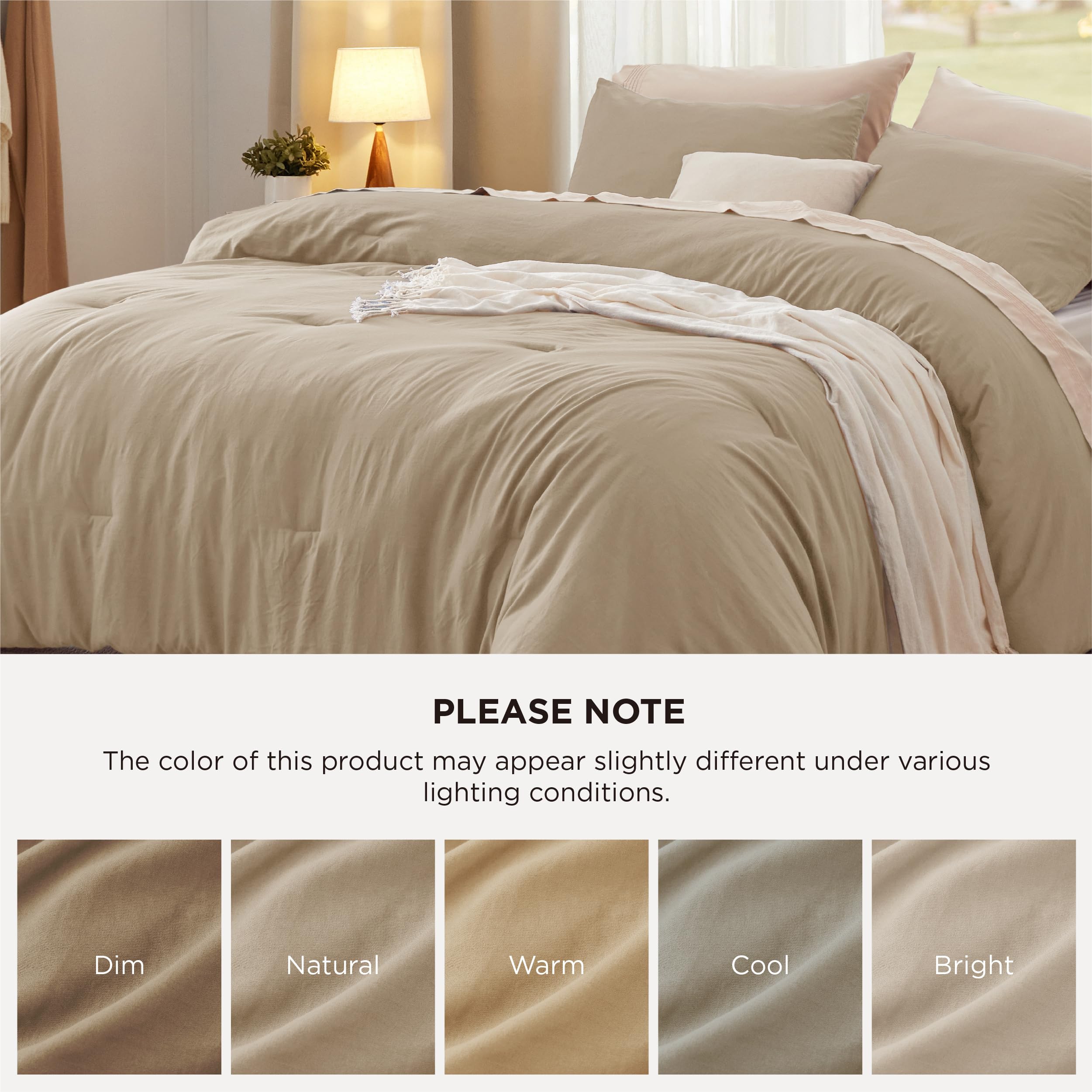 Bedsure couette en situation dans une chambre affichant ambiance élégante