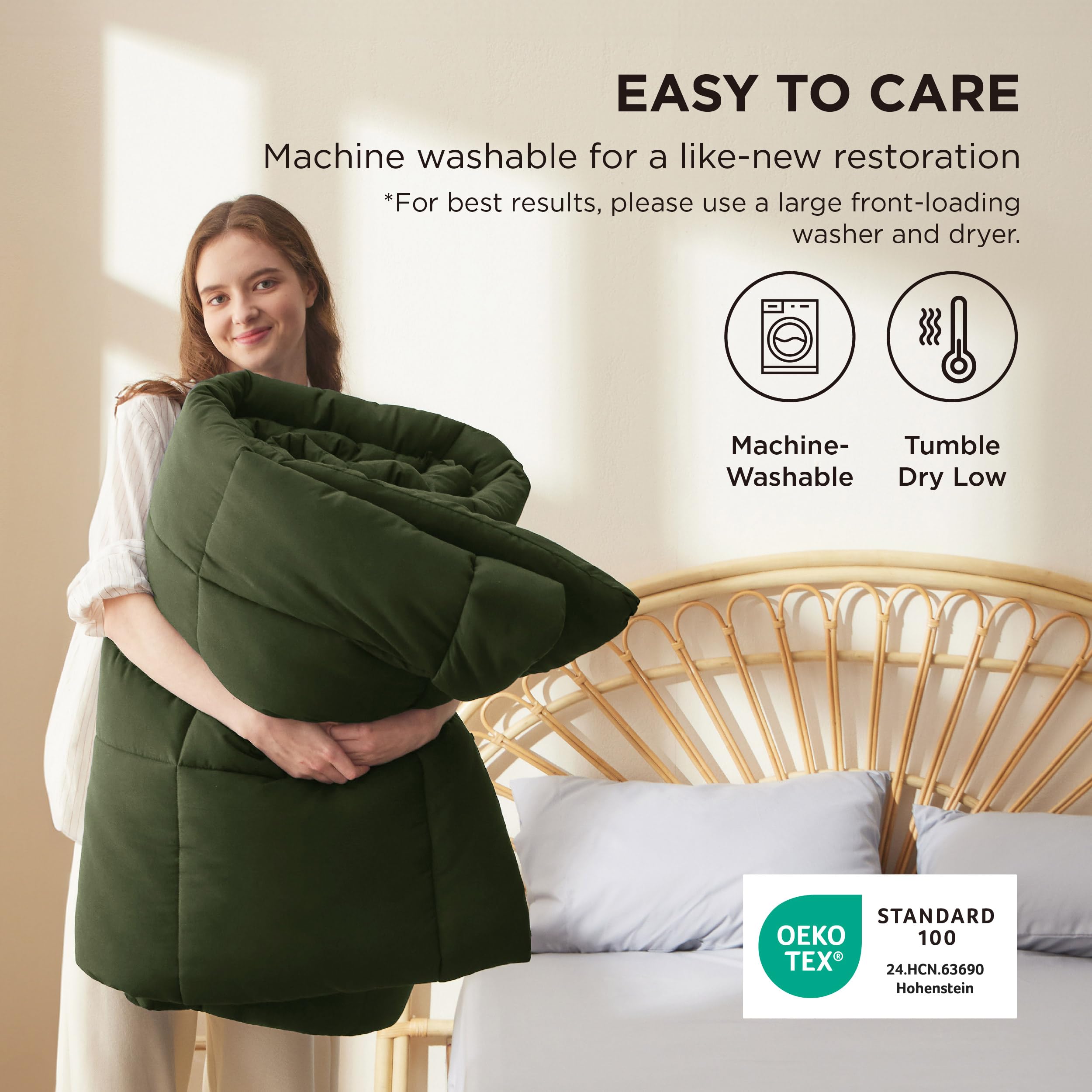 Bedsure couette sur lit complet rendu visuel chaleur équilibrée