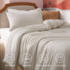 Bedsure couette installée sur lit illustrant rendu élégant