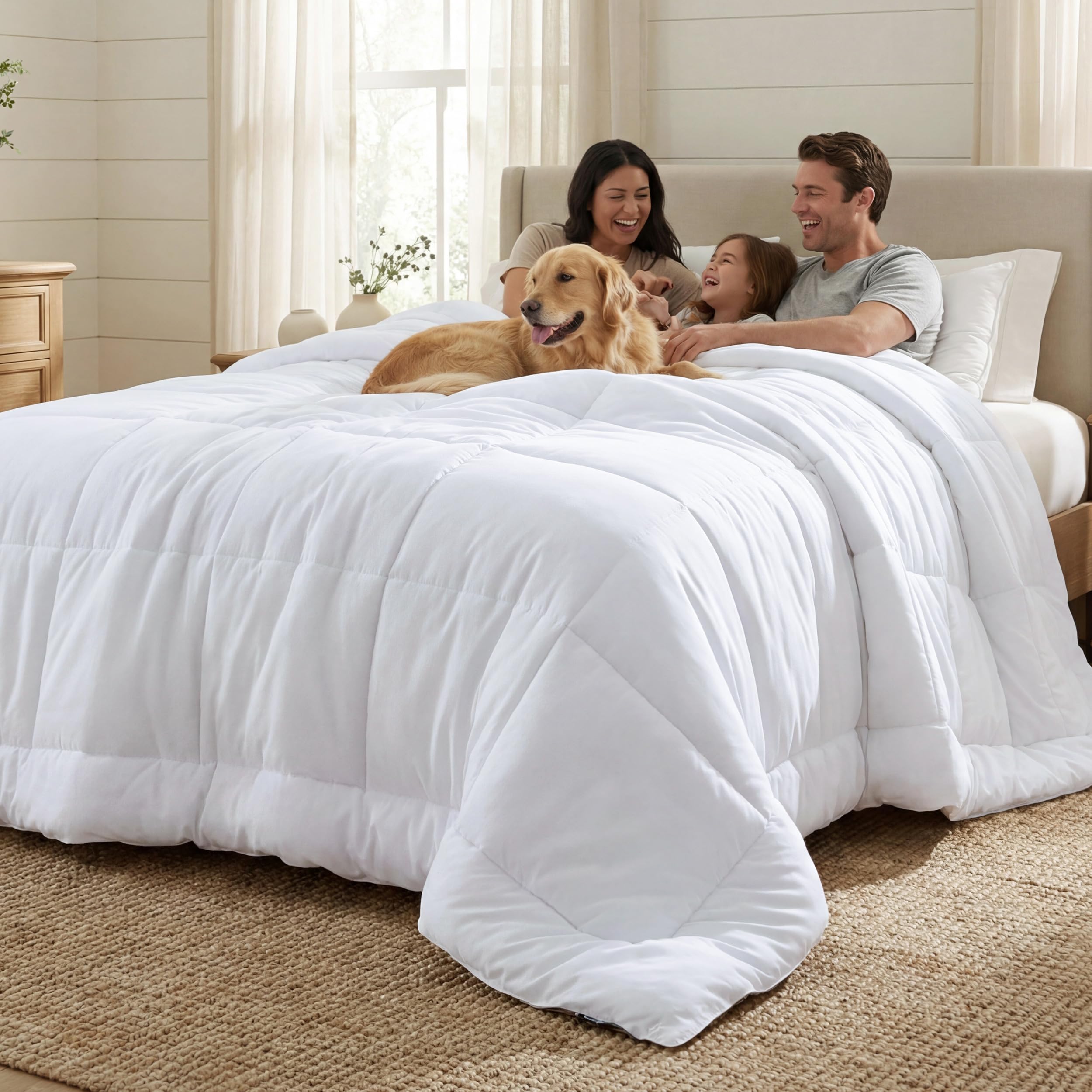 Bedsure couette face avant présentant tombé généreux et esthétique soignée