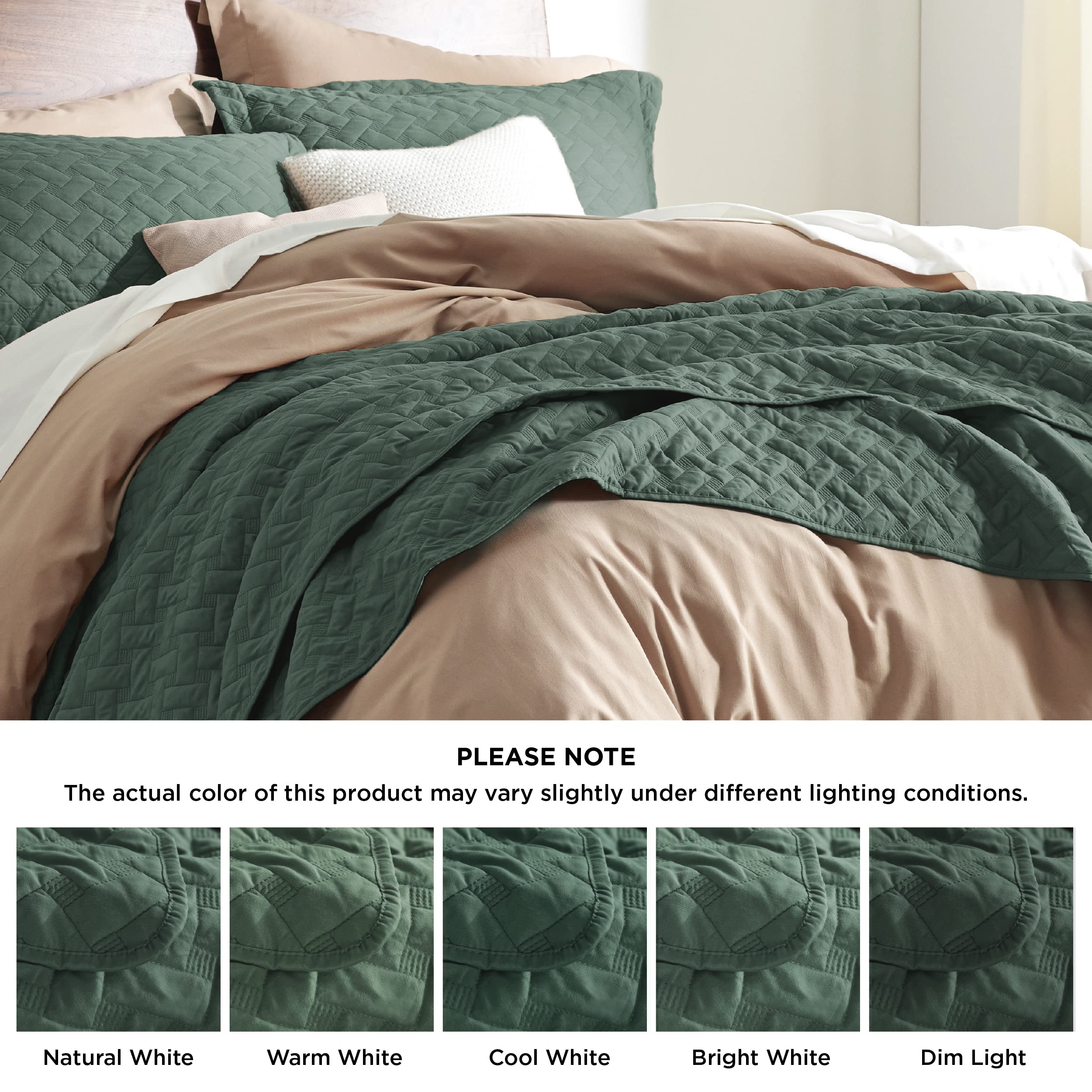 Bedsure couette pliée montrant facilité de rangement et entretien pratique
