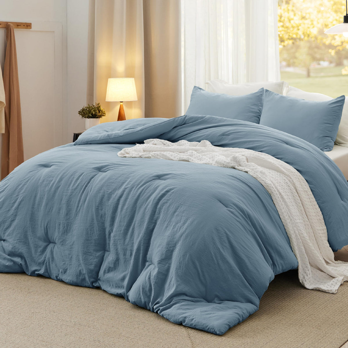 Bedsure couette face avant Dusty Blue, confort immédiat