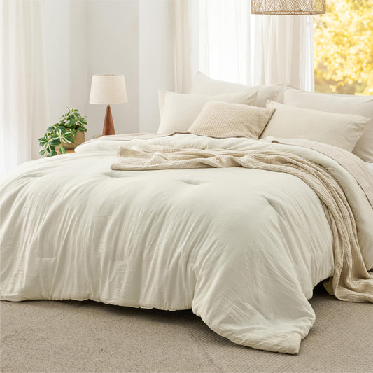 Bedsure couette face avant ivoire montrant finition douce et design élégant