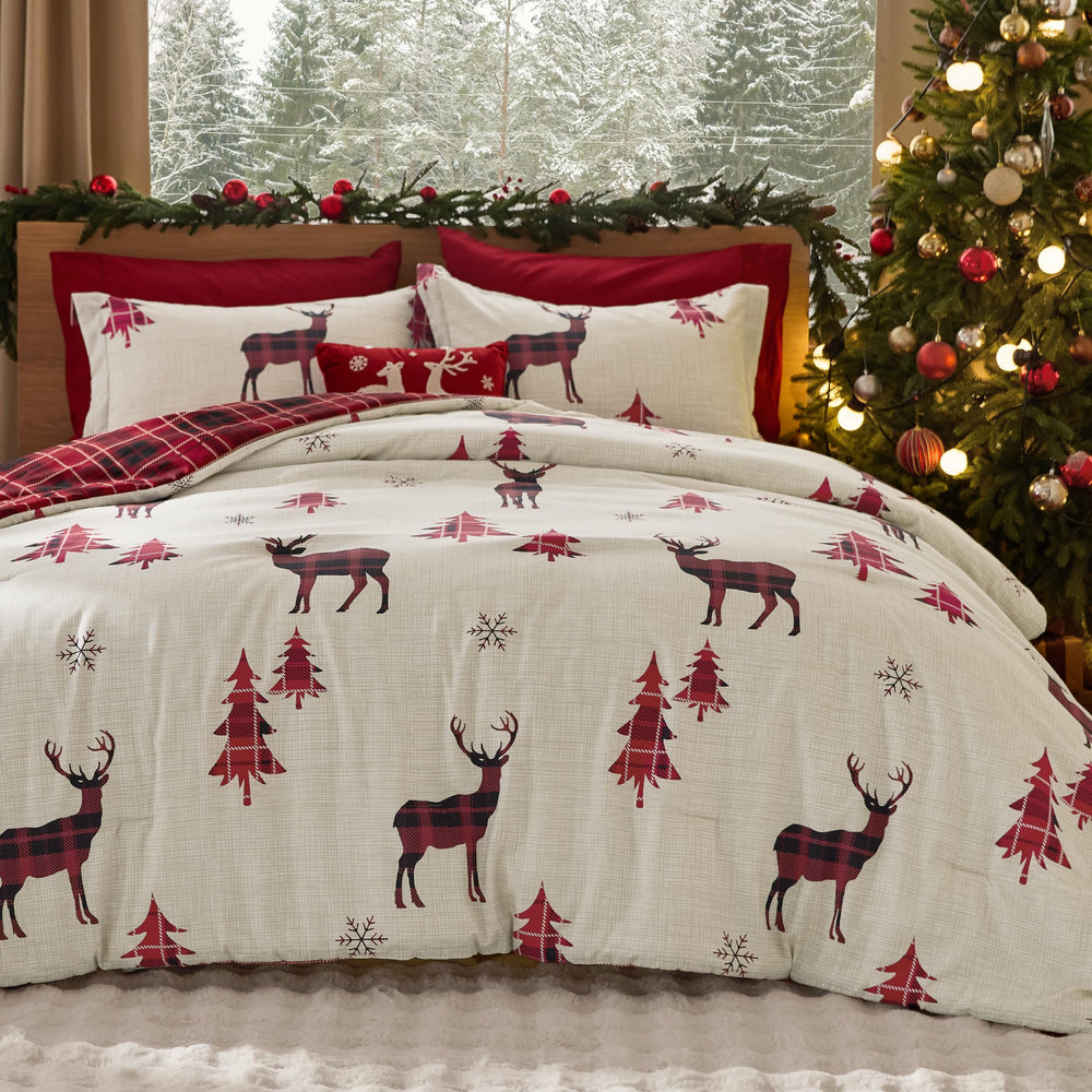 Bedsure couette Queen face décor Noël apportant ambiance chaleureuse