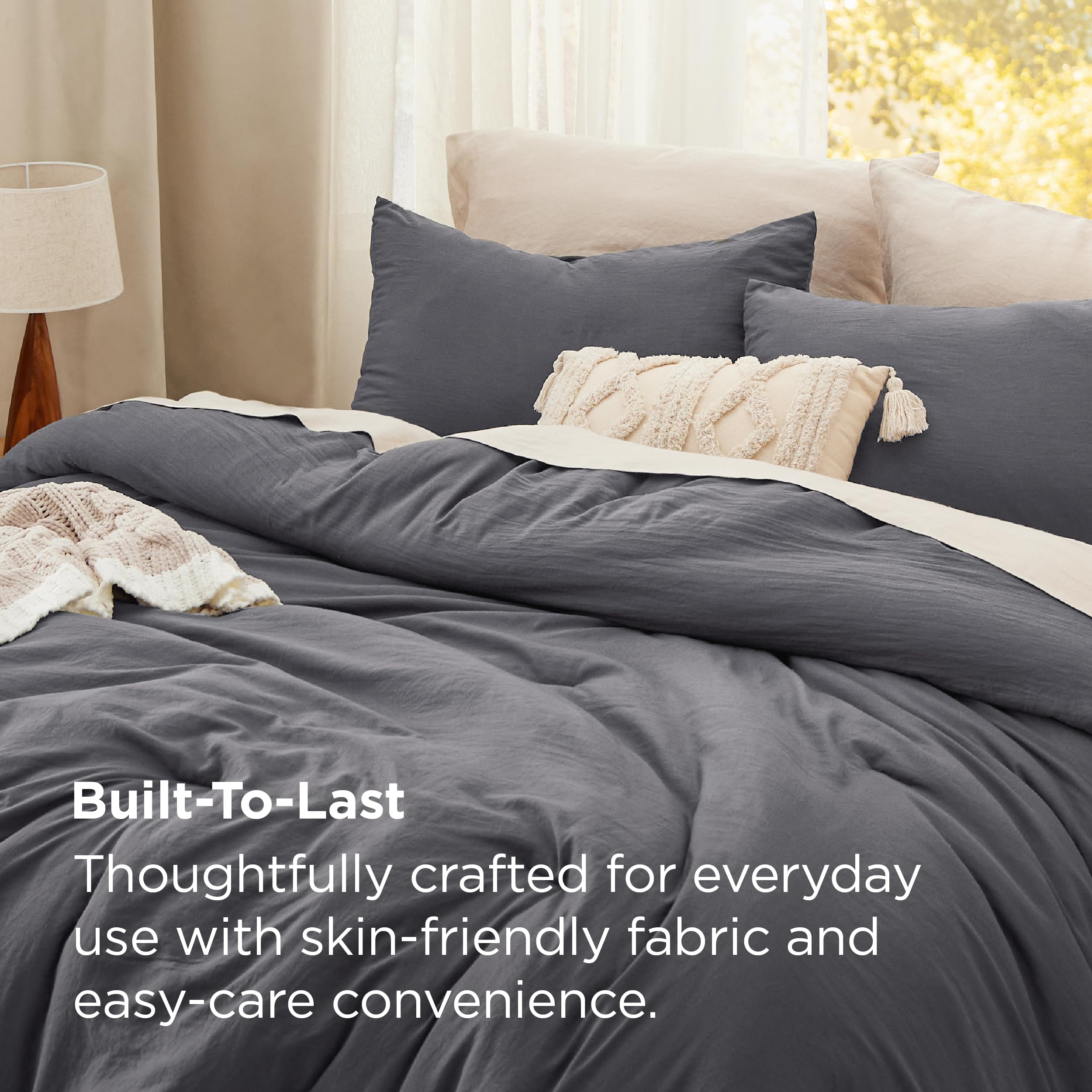 Bedsure revers couleur coordonnée offrant option déco réversible