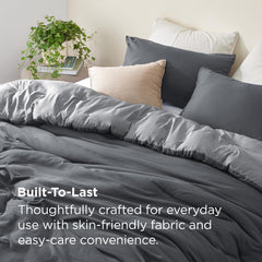 Bedsure couette réversible montrant les deux teintes et modularité décorative