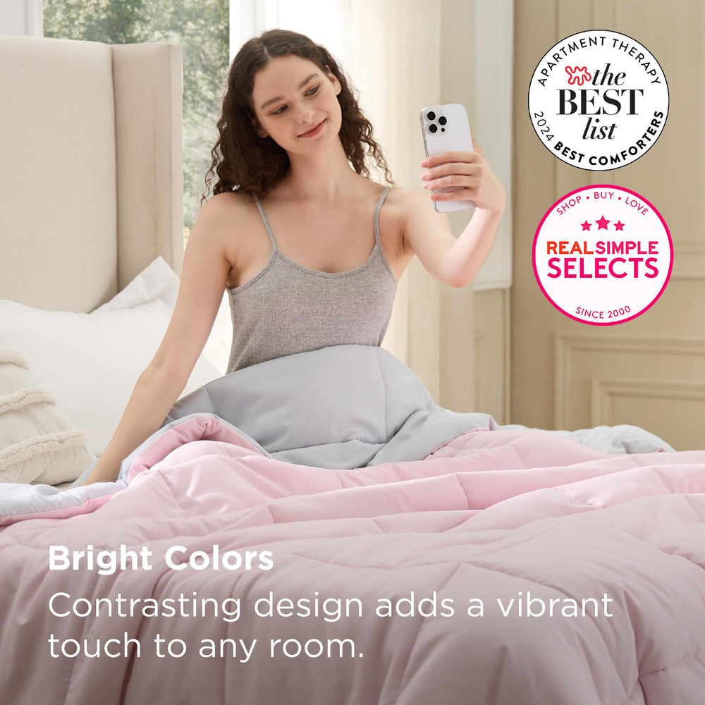 Bedsure face rose de la couette, effet chaleureux et décoratif