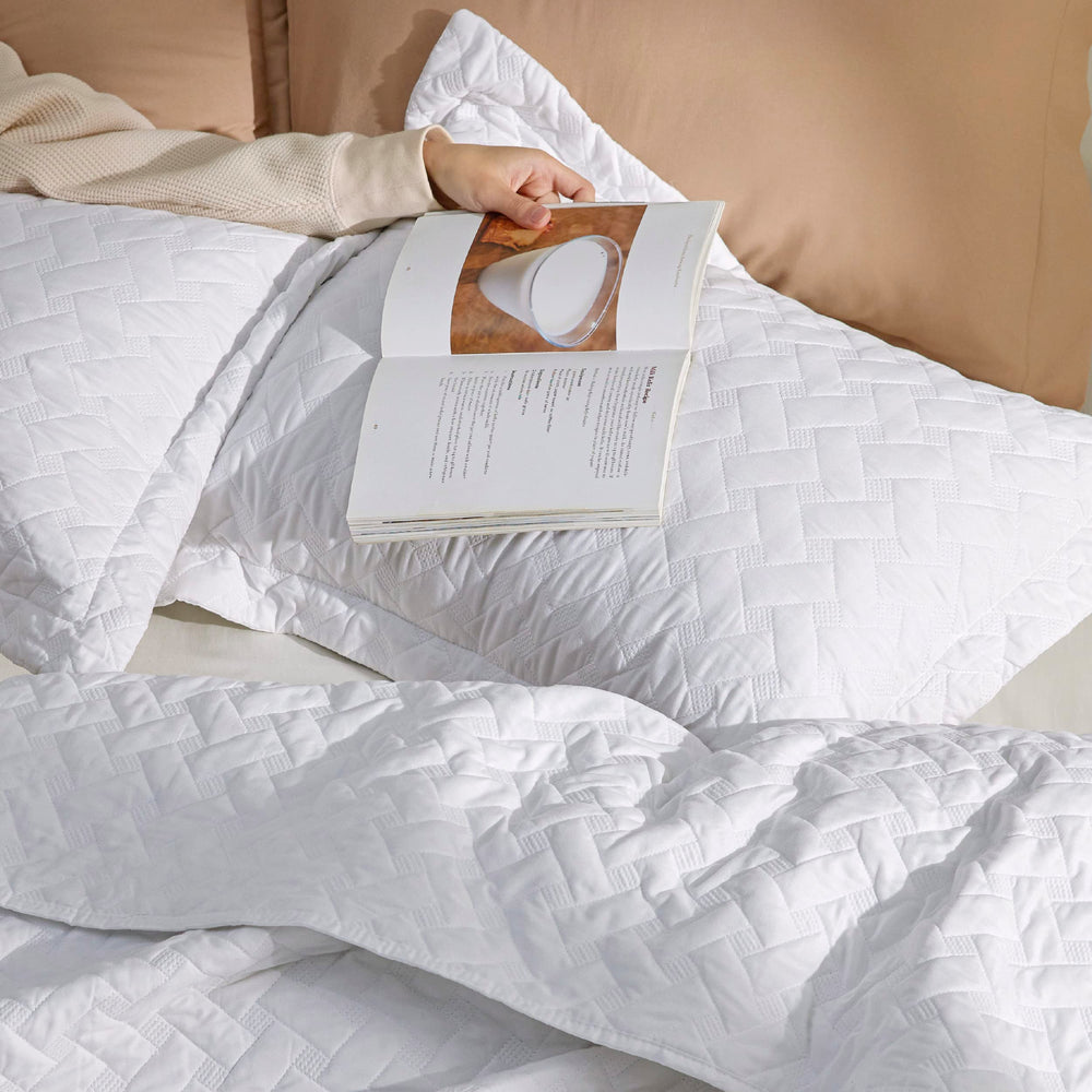Bedsure couette sur lit ambiance chambre apportant style raffiné