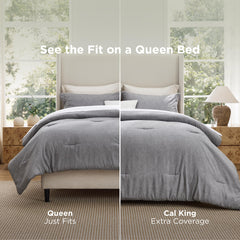 Bedsure couette posée sur lit California King apportant couverture généreuse