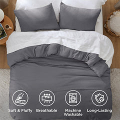Bedsure couette posée sur lit king dans une chambre moderne, style apaisant