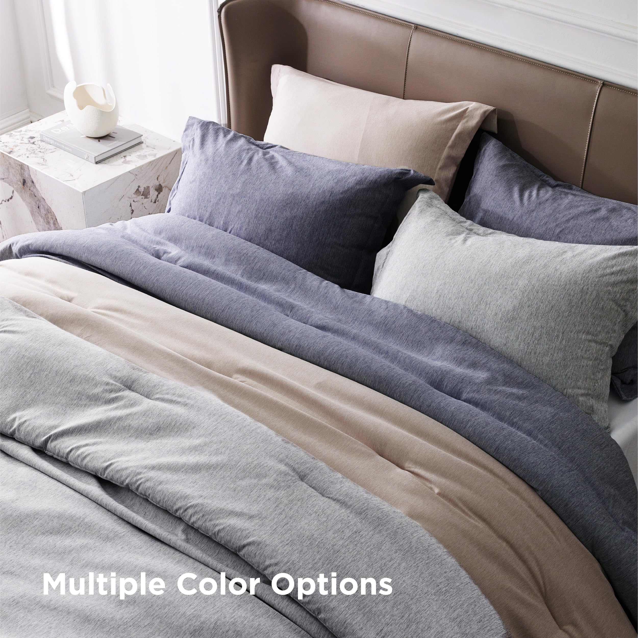 Bedsure couette sur lit en scène lifestyle apportant chaleur et style