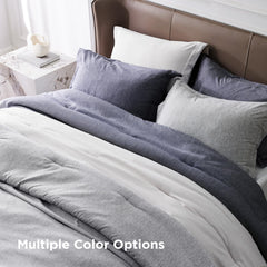 Bedsure couette sur lit montrant style neutre et coordination décor