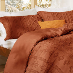 Bedsure couette posée sur lit queen, crée ambiance boho accueillante