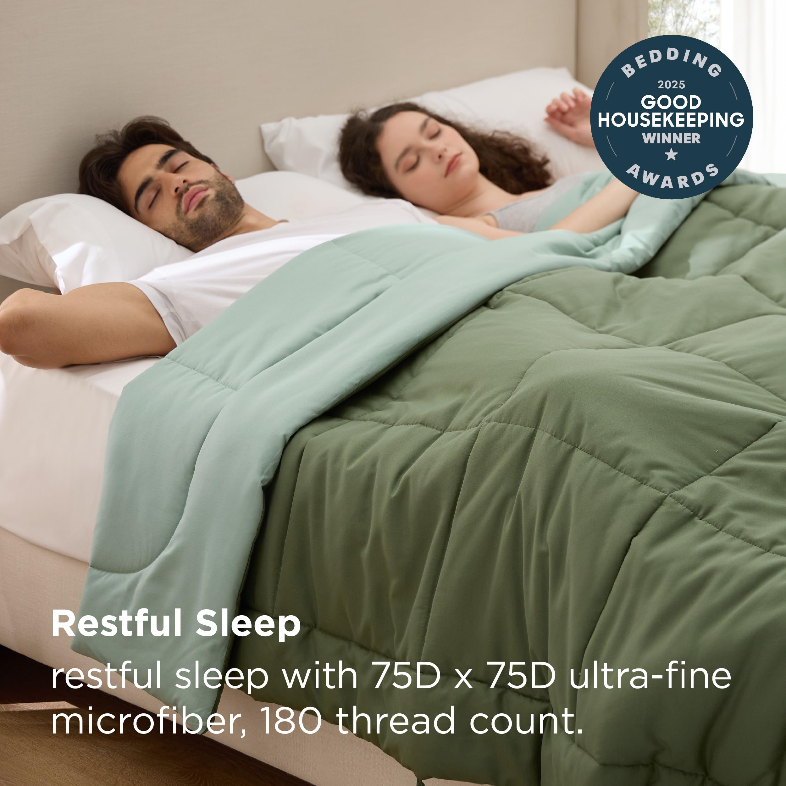 Bedsure couette posée sur un lit Twin XL en décor de chambre pour rendu quotidien