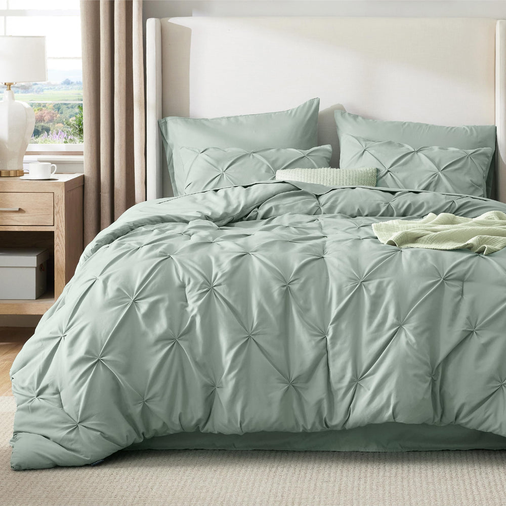Bedsure couette surdimensionnée plis pincés détail finition élégante