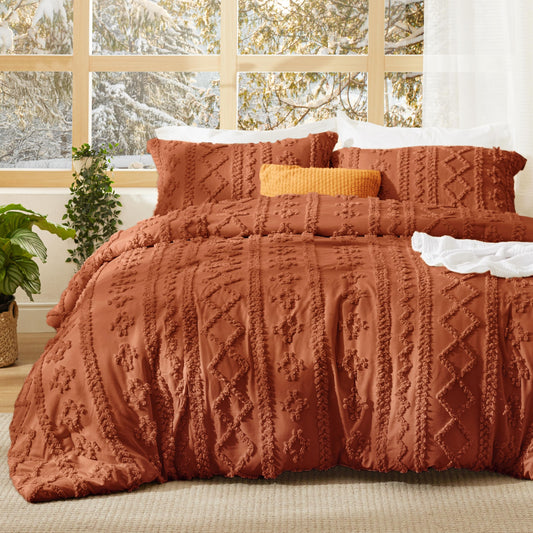 Bedsure couette terracotta face ensemble améliorant la déco