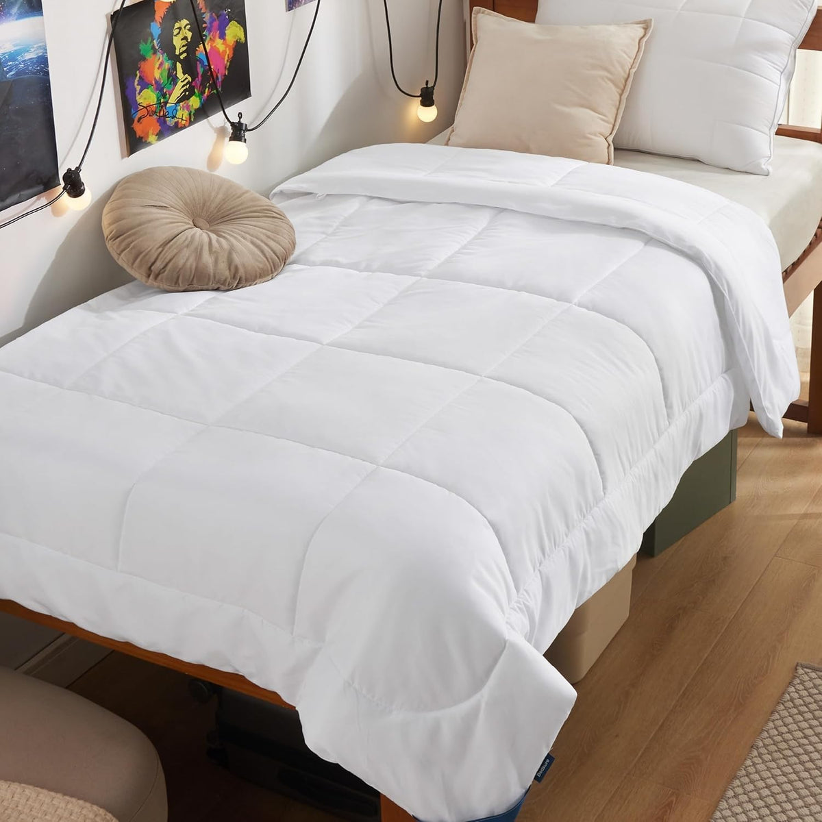 Bedsure couette Twin XL face montrant finition propre et confort