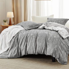 Bedsure couette verso gris élégant pour un look sobre et apaisant