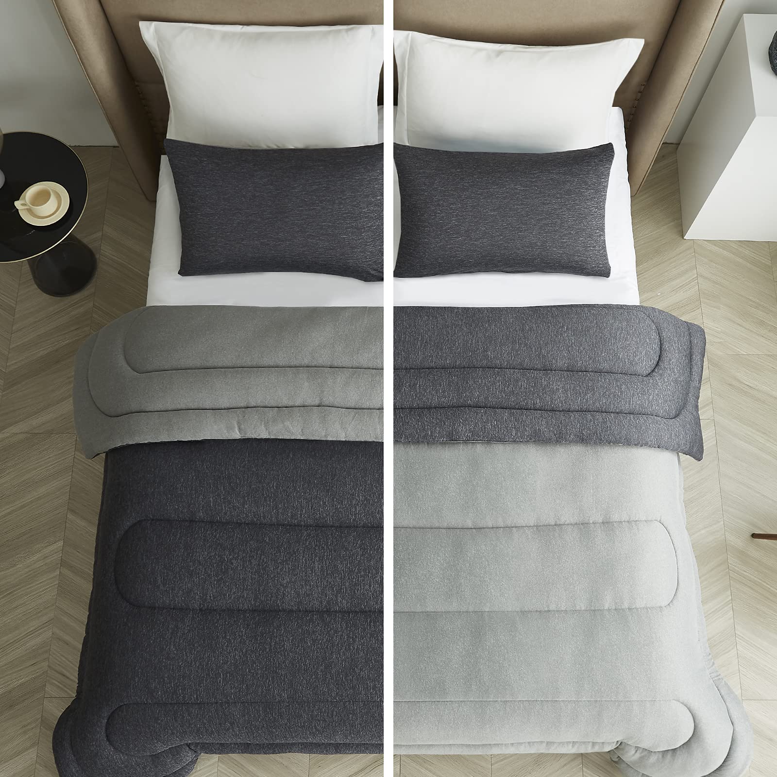 Bedsure zoom sur garnissage moelleux maintien uniforme