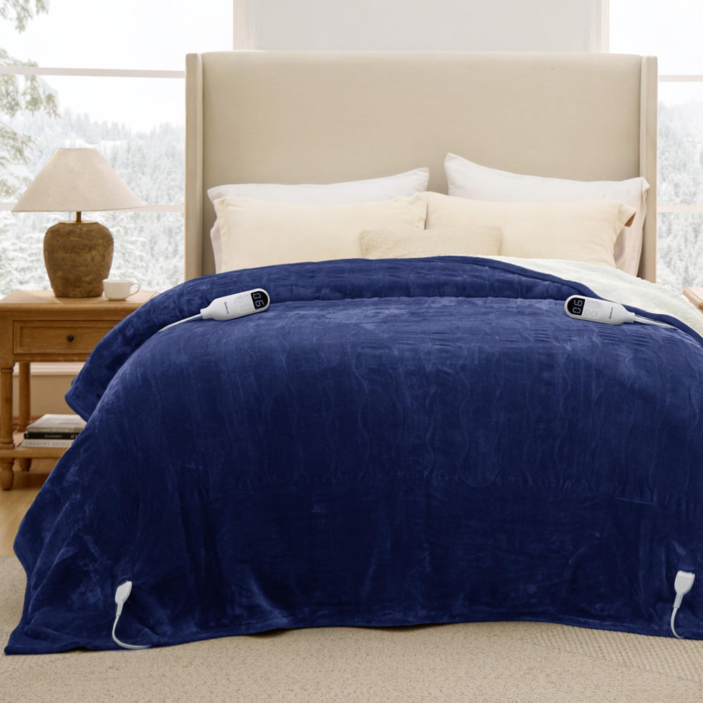 Bedsure couple utilisant la couverture montrant confort personnalisé à deux