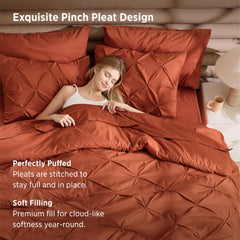 Bedsure détail couture et plis pinch pleat, élégance structurée