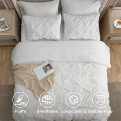 Bedsure détail couture pince-plissé offrant style hôtelier raffiné