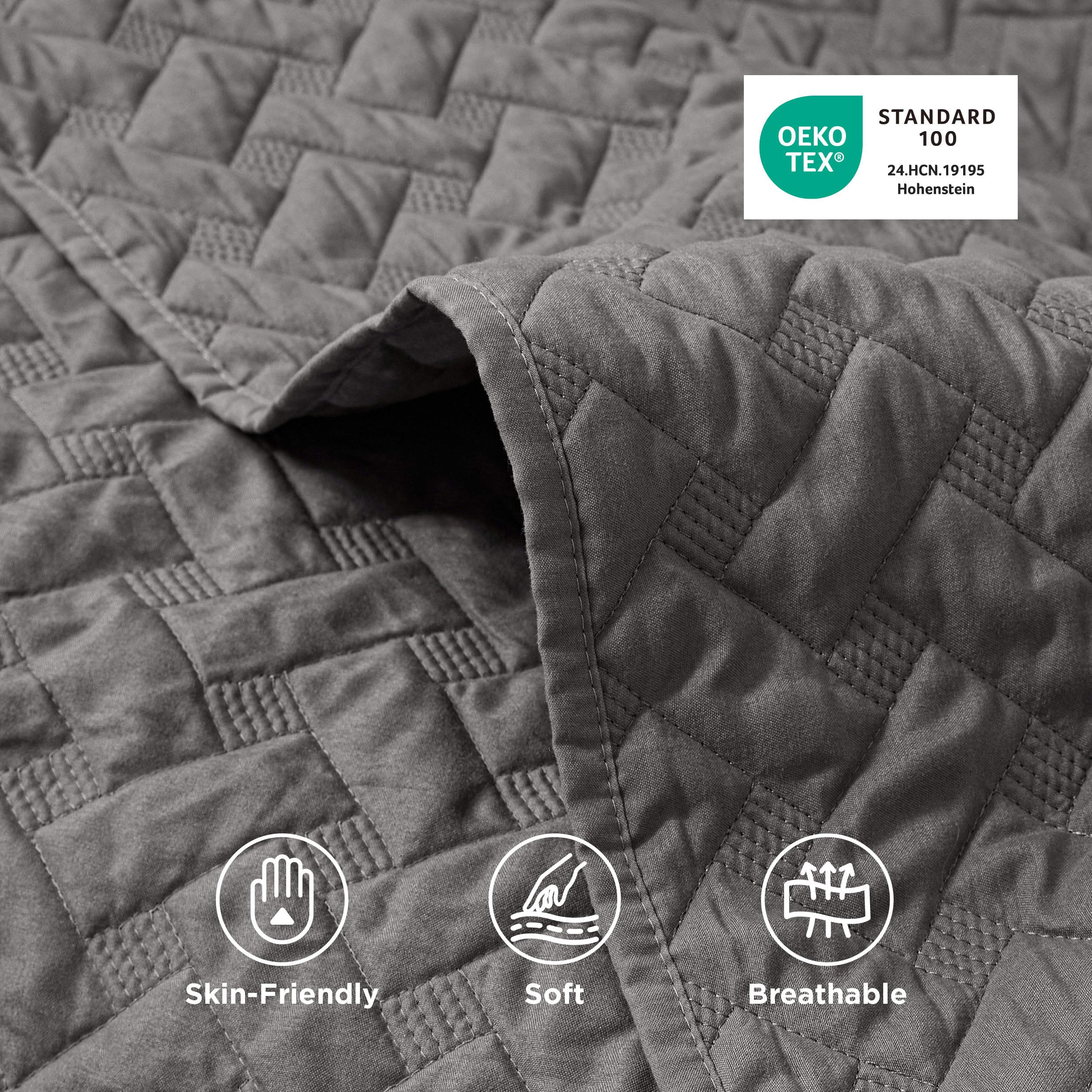 Bedsure coutures renforcées garantissant durabilité et tenue