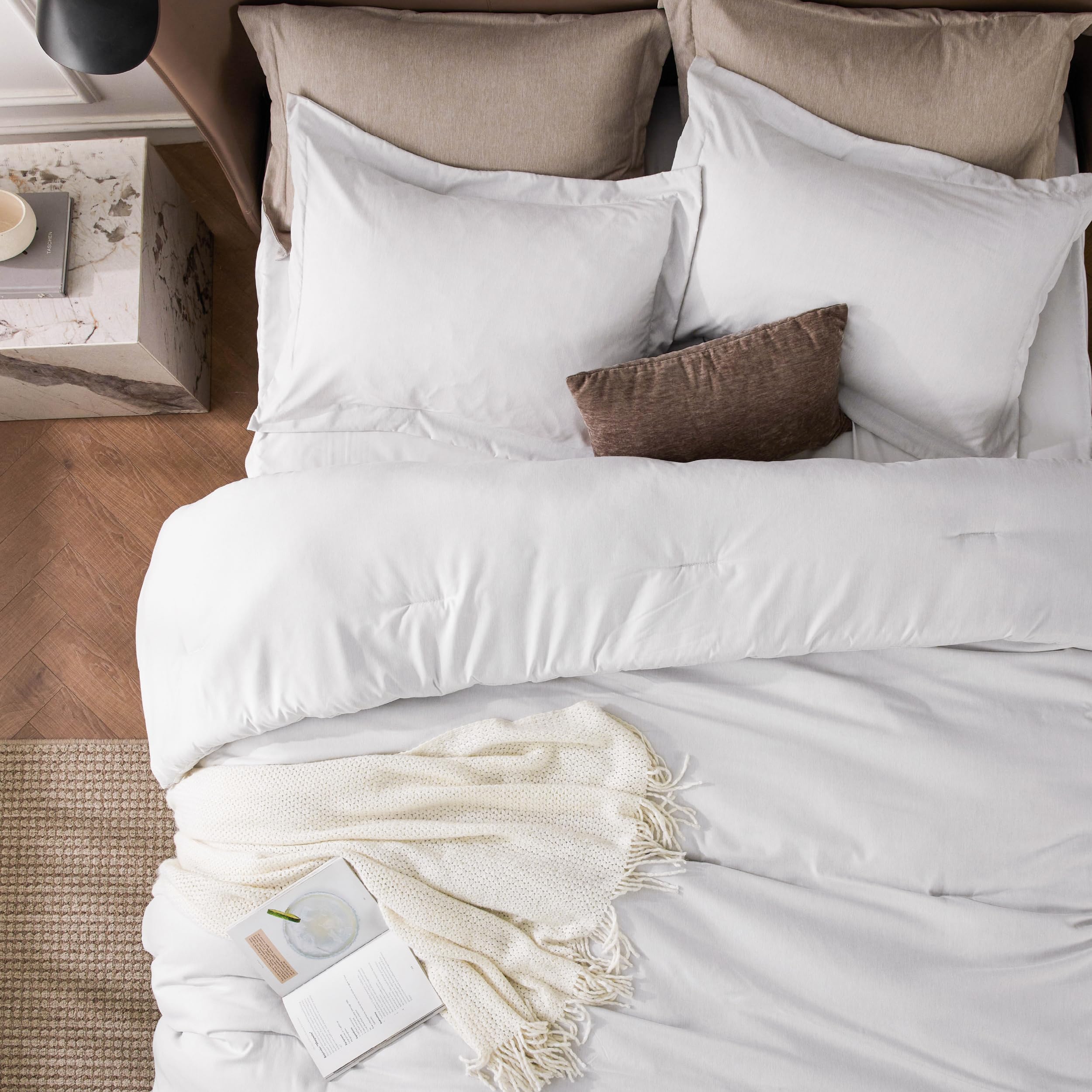 Bedsure détails des coutures prouvant résistance et durabilité