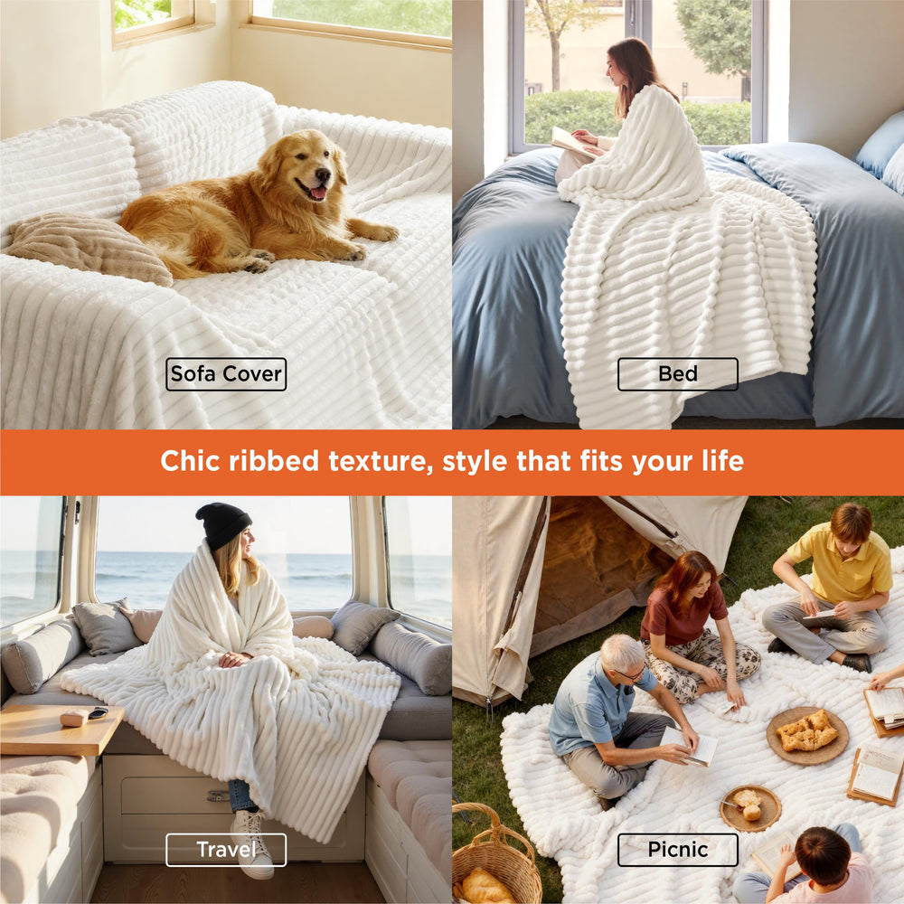 Bedsure couverture étendue sur un lit Cal King pour couverture complète