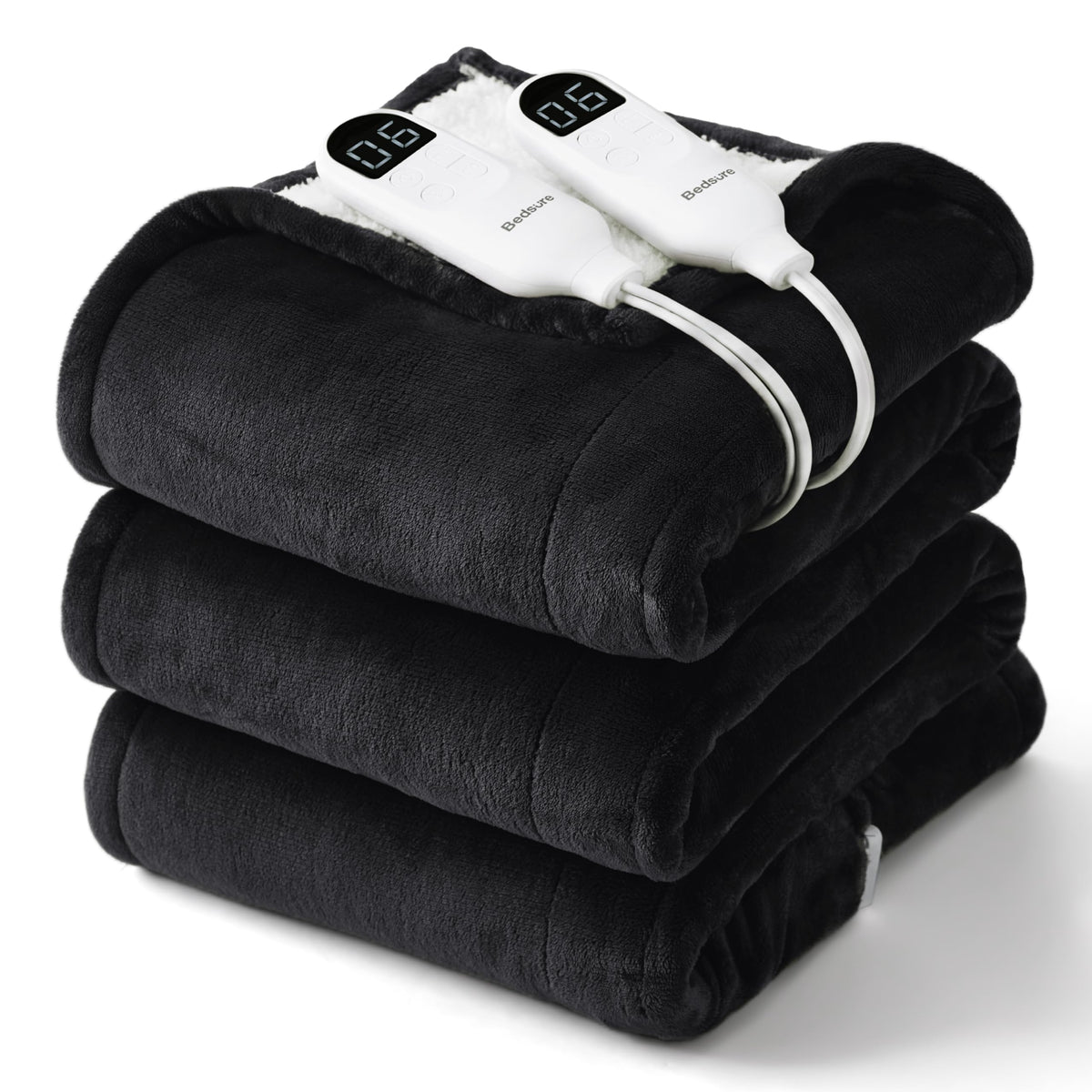 Bedsure vue avant de la couverture chauffante présentant un confort immédiat