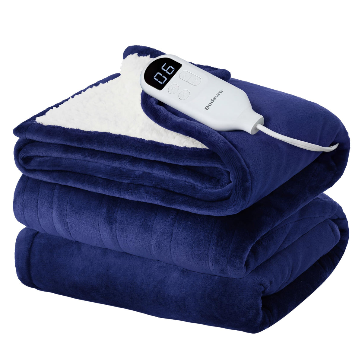 Bedsure couverture face avant marine montrant style et chaleur confortable