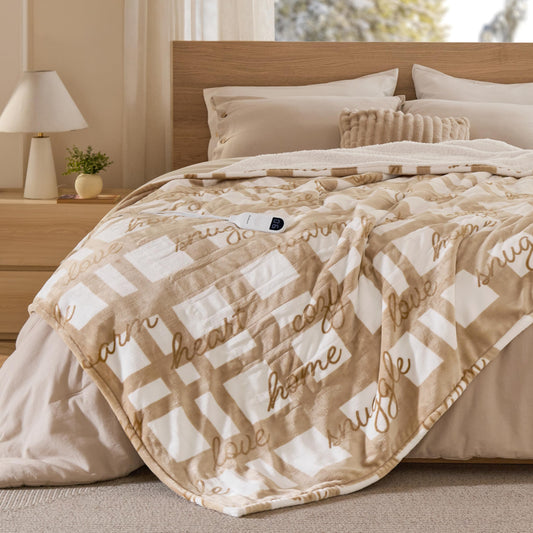 Bedsure couverture chauffante verso sherpa épais, confort et isolation thermique