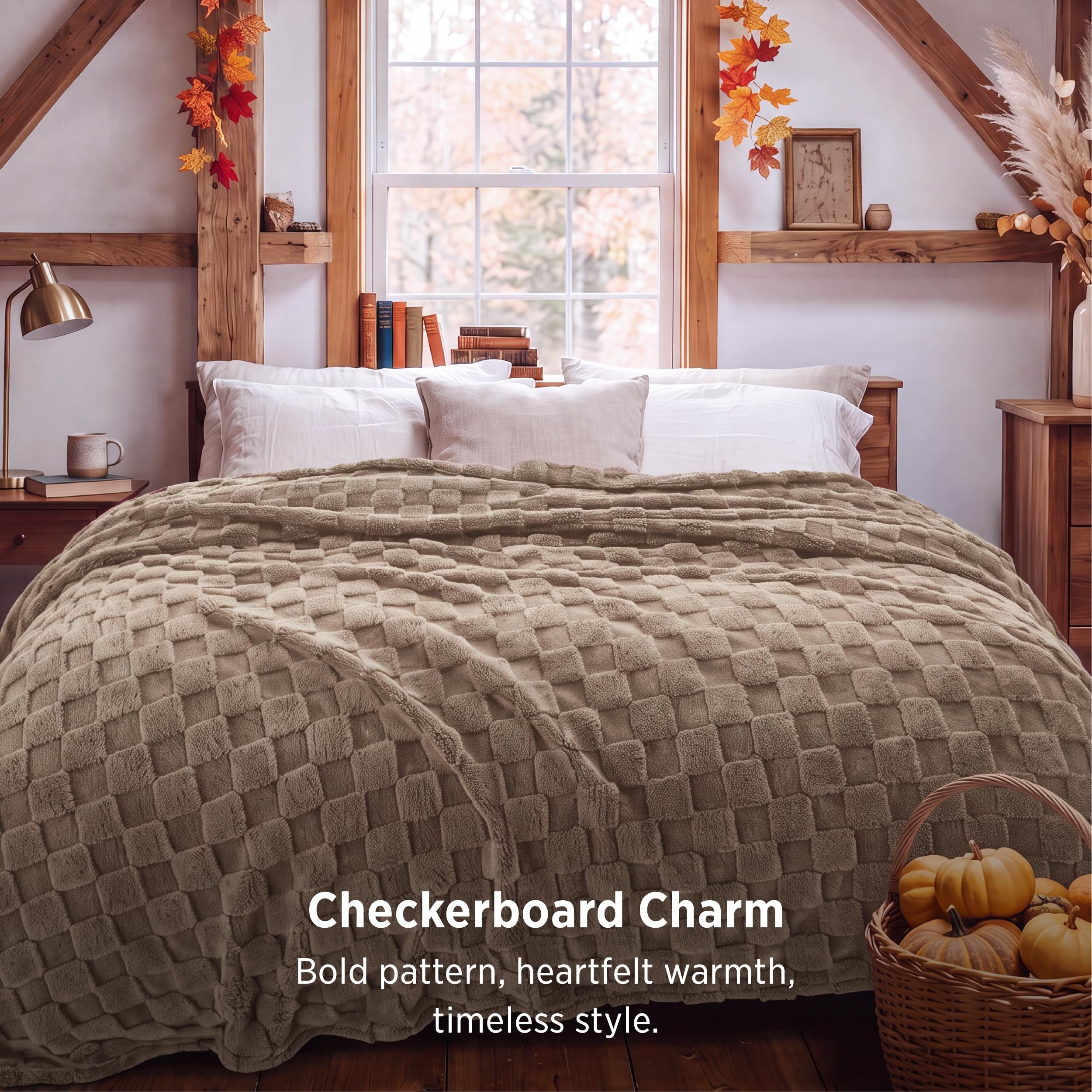 Bedsure couverture étalée sur lit queen pour confort généreux