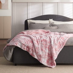 Bedsure gros plan fausse fourrure illustrant texture pelucheuse et douceur