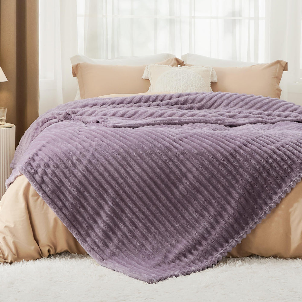 Bedsure gros plan microfibre, texture ultra-douce confortable