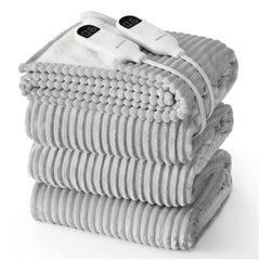 Bedsure couverture électrique face avant montrant design élégant et confort