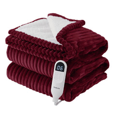 Bedsure couverture électrique face avant montrant couleur et style confortable