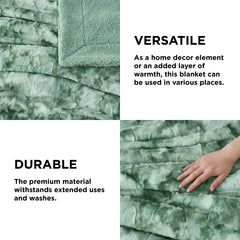 Bedsure plaid utilisé sur canapé, femme se blottissant pour confort instantané